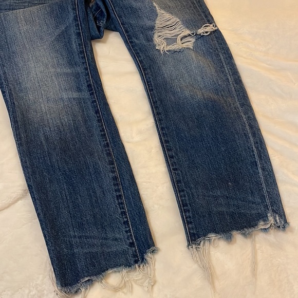 Madewell Destructed Denim Jeans Size 25 - Picture 7 of 8